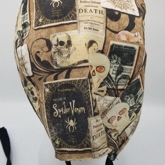 Victorian Gothic Vintage Halloween Scrub Cap - Picture 2 of 3